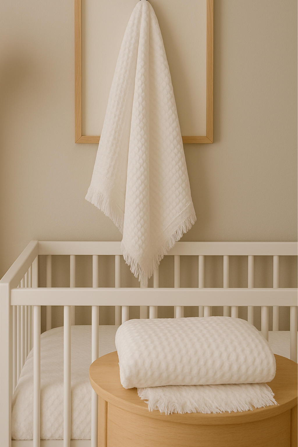Kalın Bebek Pike Örtüsü 110 cm*110 cm - Görsel 3